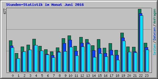 Stunden-Statistik im Monat Juni 2016