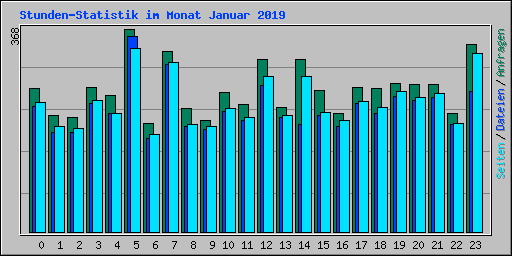 Stunden-Statistik im Monat Januar 2019