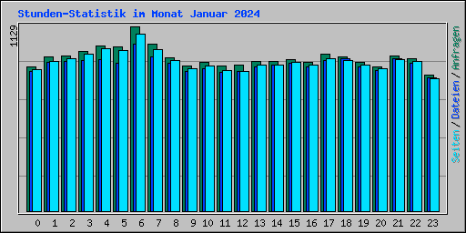 Stunden-Statistik im Monat Januar 2024