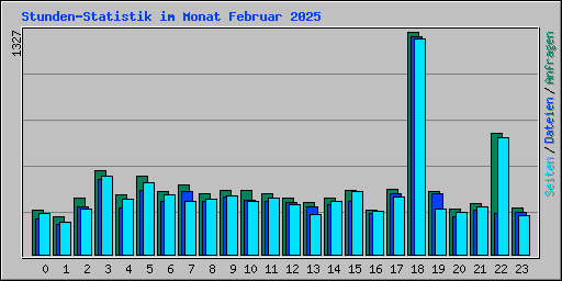 Stunden-Statistik im Monat Februar 2025