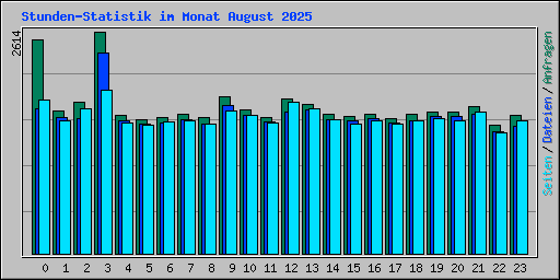 Stunden-Statistik im Monat August 2025
