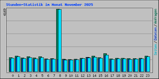 Stunden-Statistik im Monat November 2025