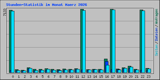 Stunden-Statistik im Monat Maerz 2026